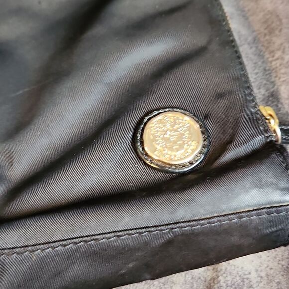 Vince Camuto Purse Convertible Bag Elegant Black Tote Bag Polyester Leather - Picture 4 of 14